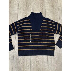 Faherty Women’s Sweater Size Small Mariner Sweater Navy Blazer Stripe Pullover